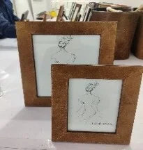 Cadre en cuir suédé Deadwood