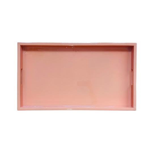 Plateau rectangulaire en émail Indy Home XL avec poignées