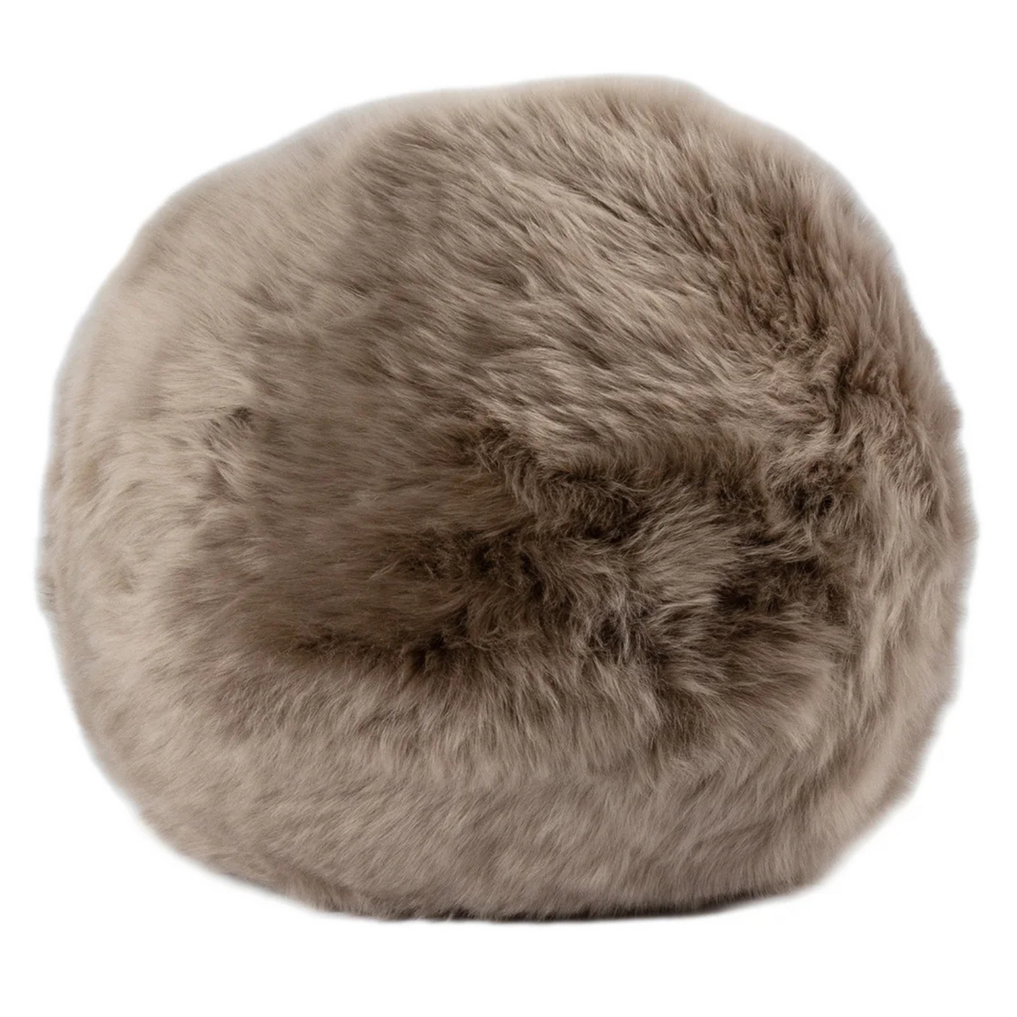 Coussin en boule de laine longue