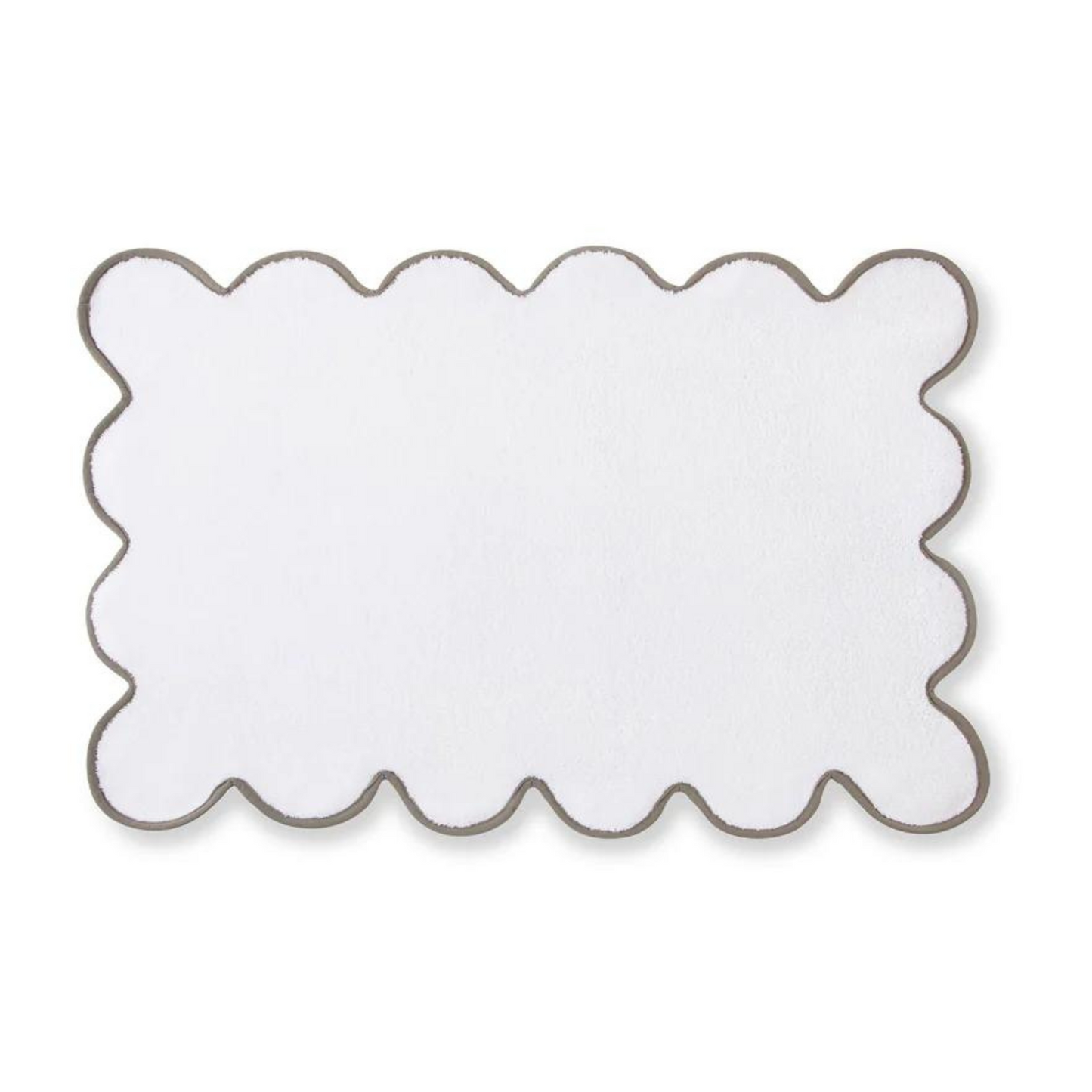 Tapis de bain à motif festonné