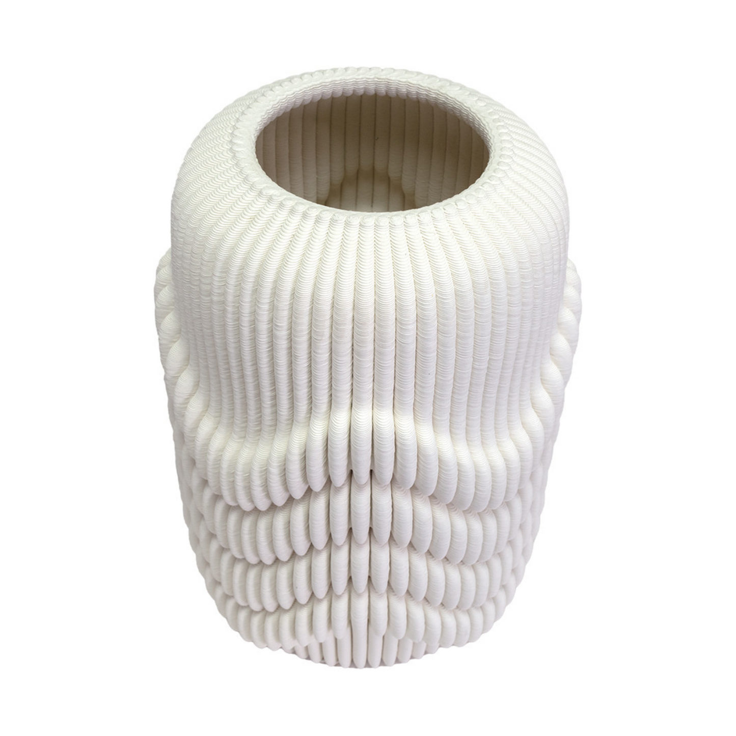 Vase en porcelaine plissée