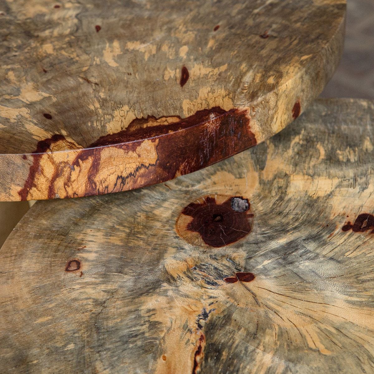 Tables gigognes en bois de tamarin (lot de 2)