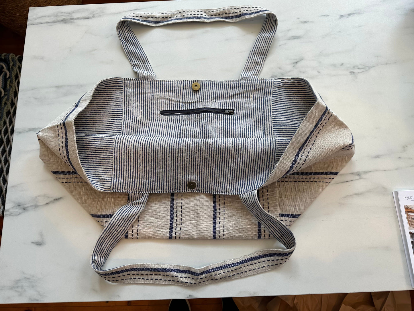 Sac fourre-tout en lin et coton Indy Home