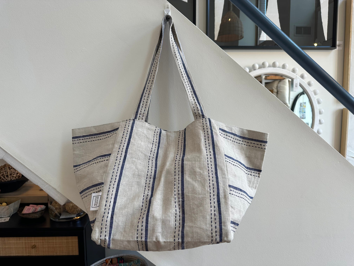 Sac fourre-tout en lin et coton Indy Home