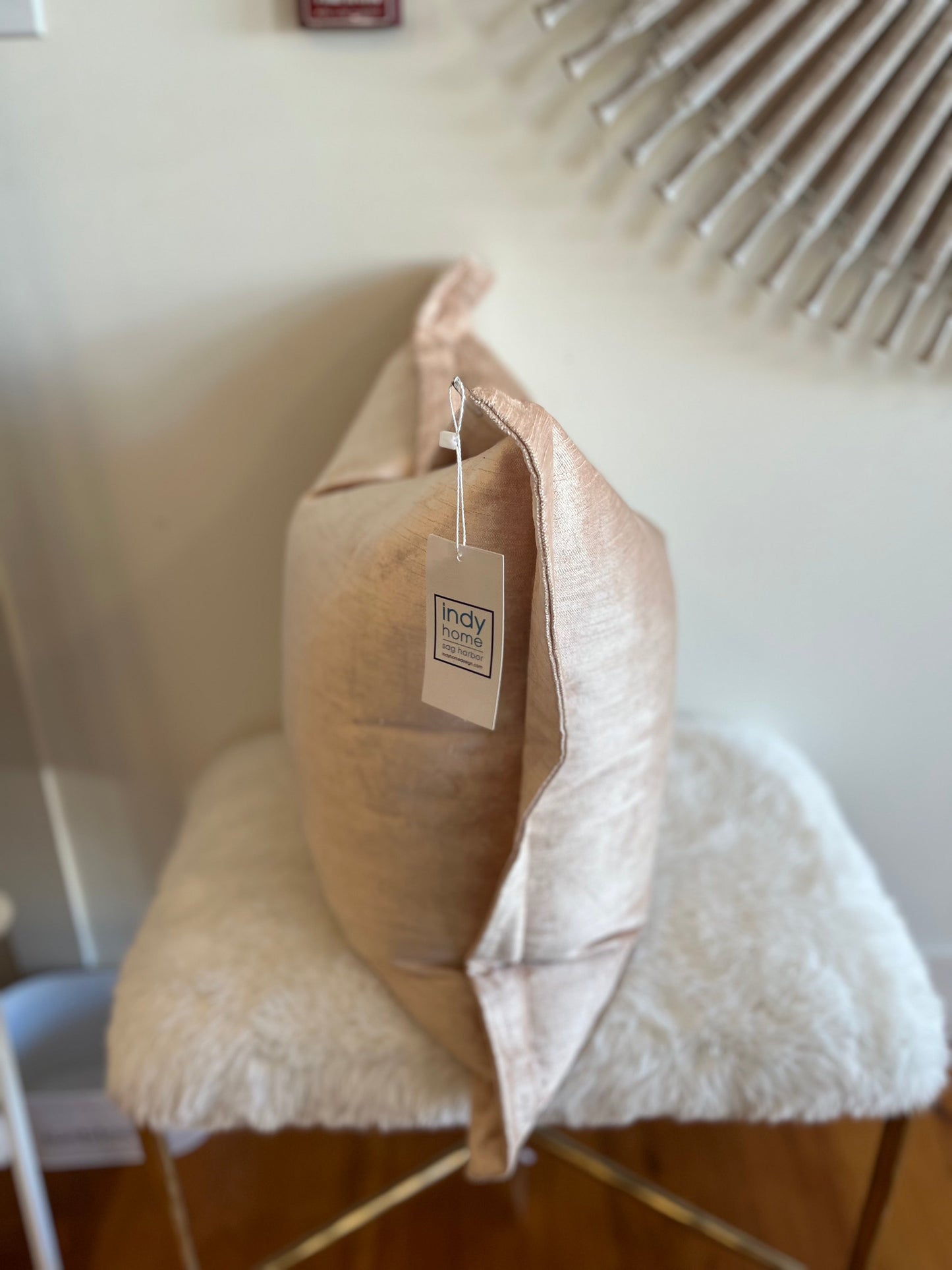 Oreiller en velours lapis