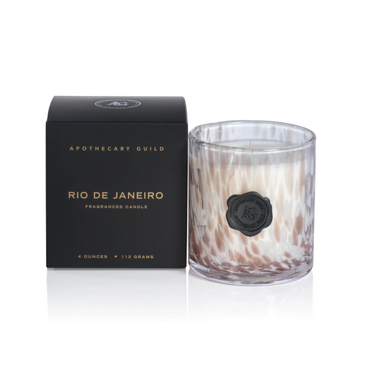 Mini bougie en verre opale