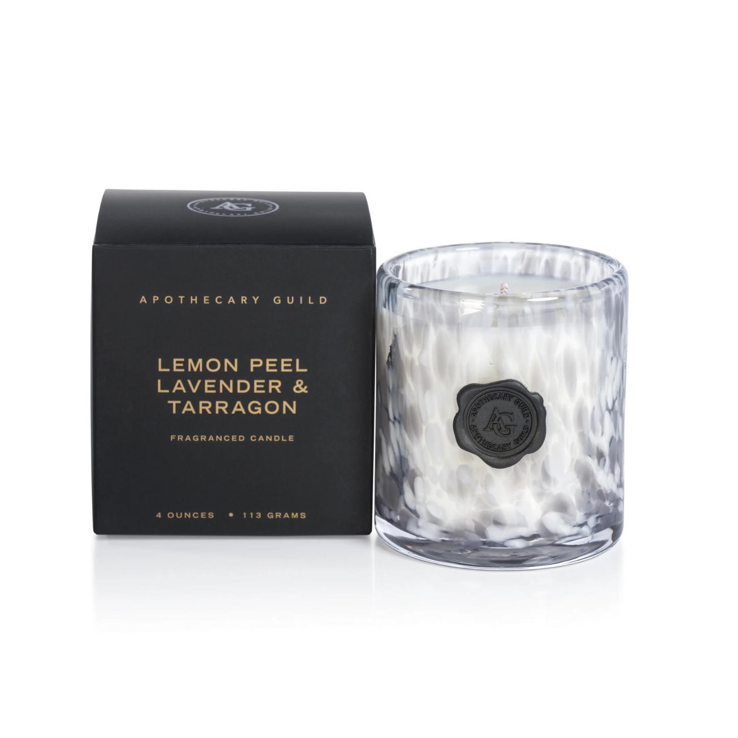 Mini bougie en verre opale