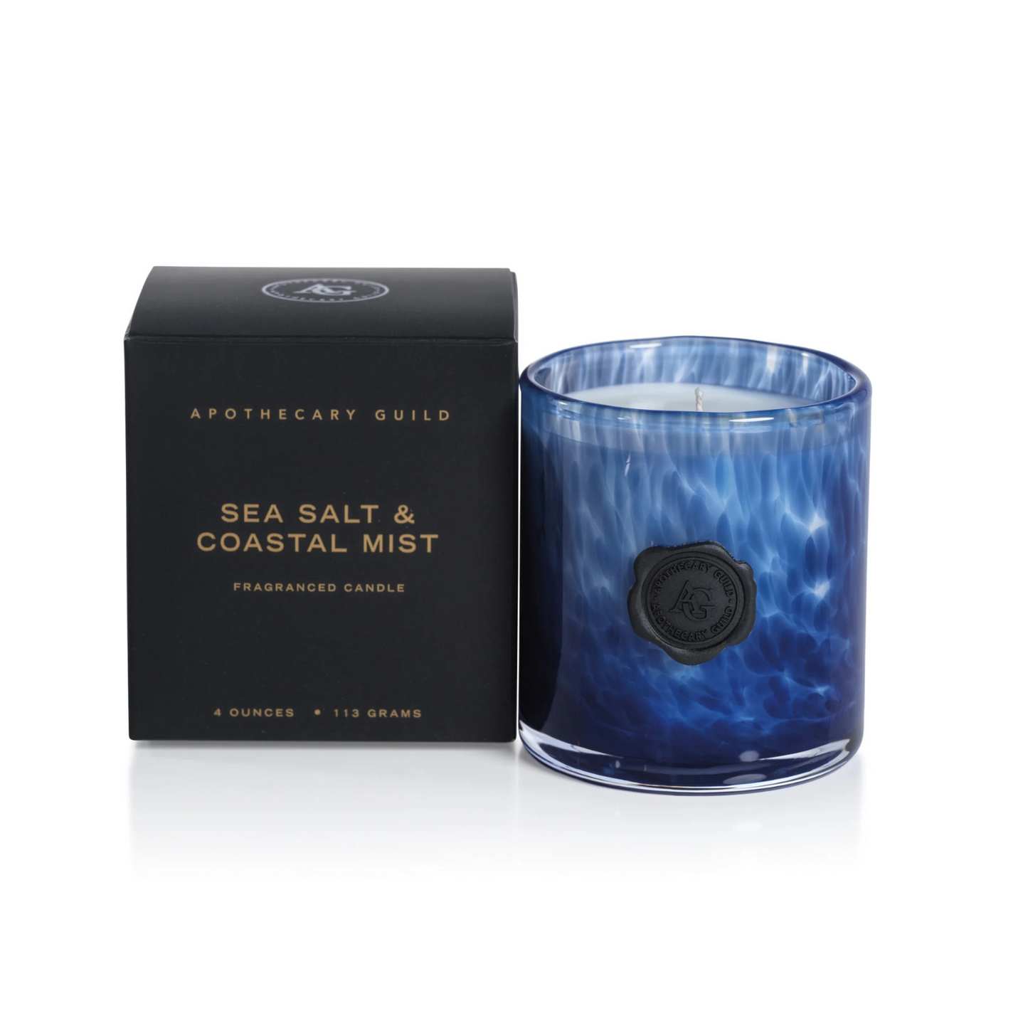 Mini bougie en verre opale