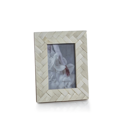 Cadre photo en os tressé