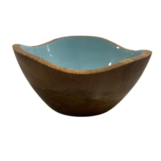 Petits bols courbés en mangue et émail Indy Home