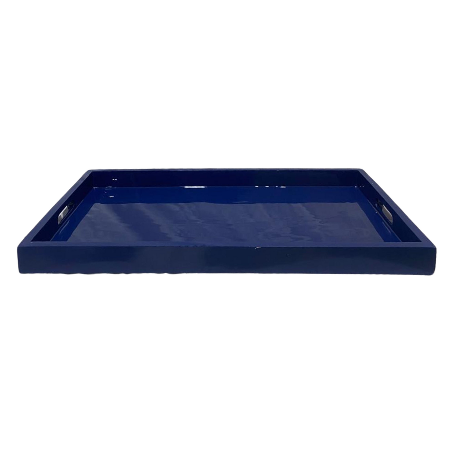 Plateau rectangulaire en émail Indy Home XL avec poignées