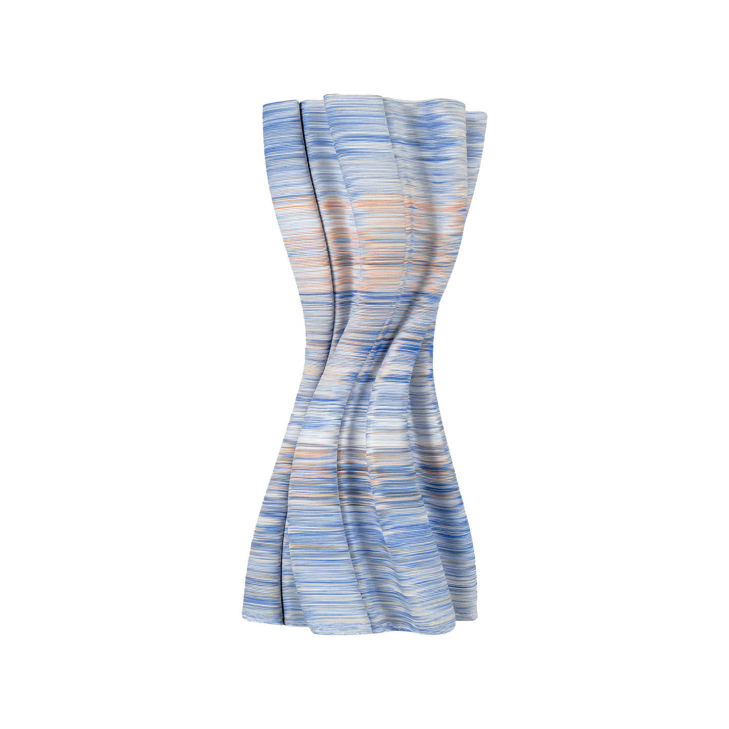 Vase en porcelaine ondulé