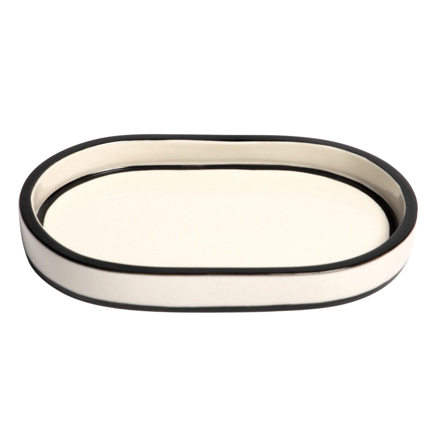 Plateaux de service ovales en porcelaine