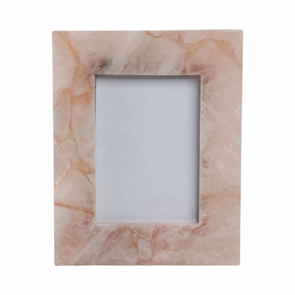 Cadre photo en quartz rose