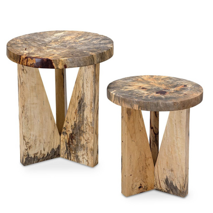 Tables gigognes en bois de tamarin (lot de 2)