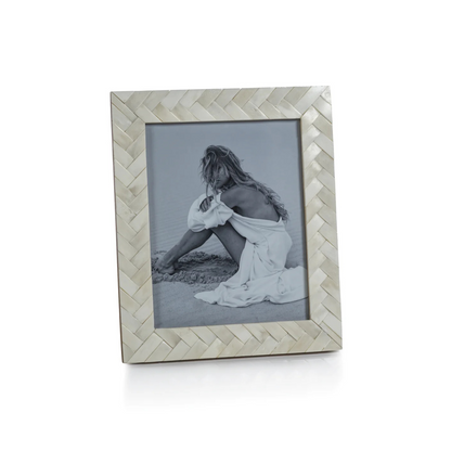 Cadre photo en os tressé