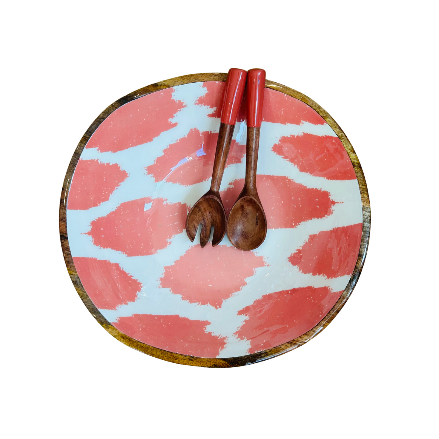 Ensemble de grands bols et couverts incurvés en mangue Indy Home