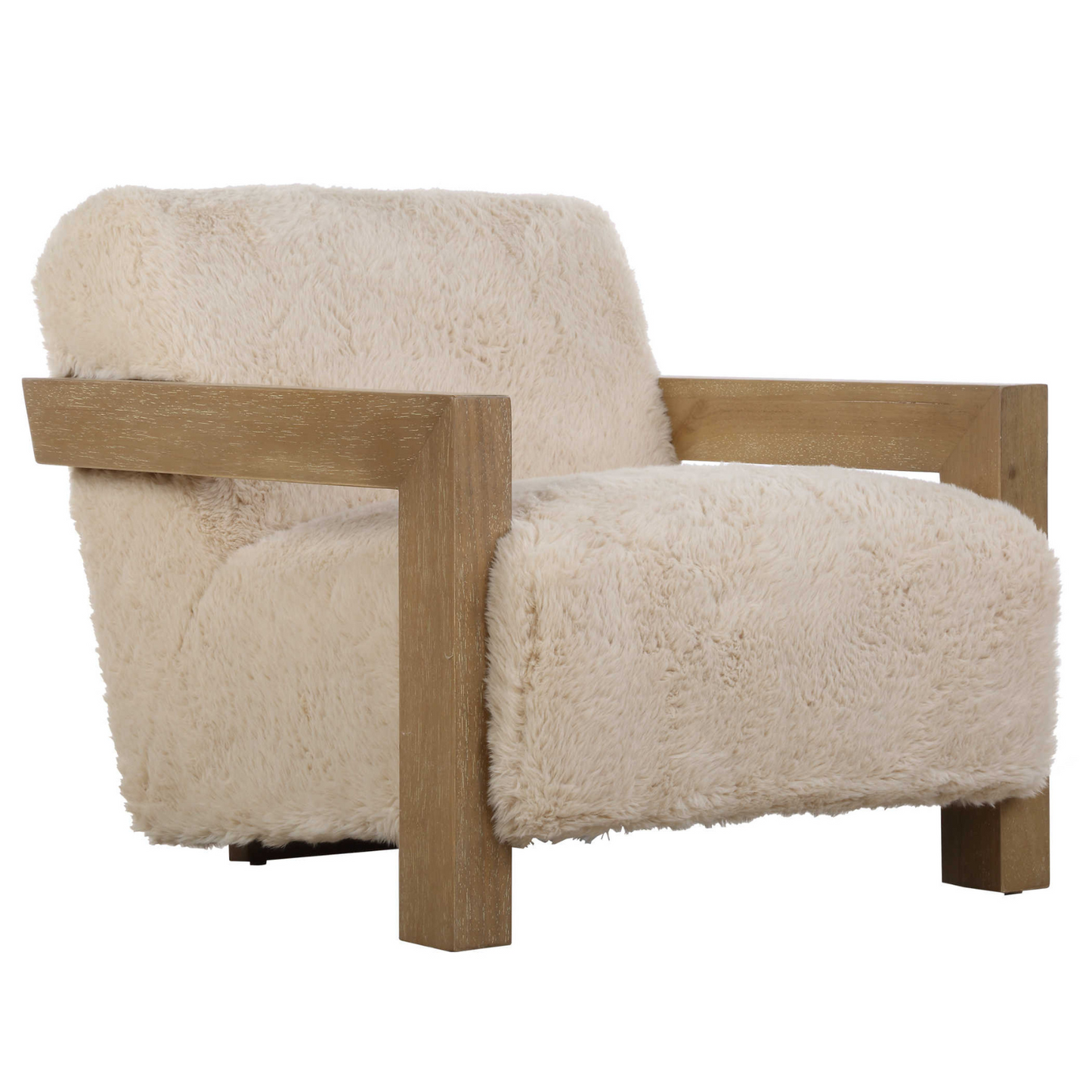 Fauteuil d'appoint en fausse peau de mouton