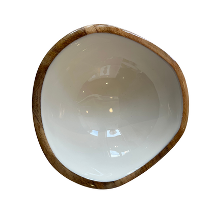 Petits bols courbés en mangue et émail Indy Home