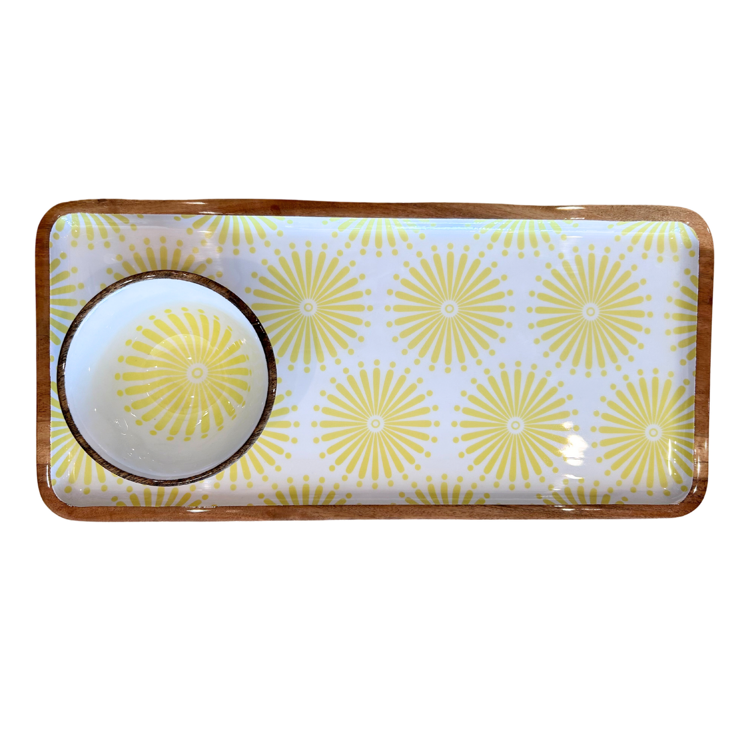 Ensemble bol/plateau en émail