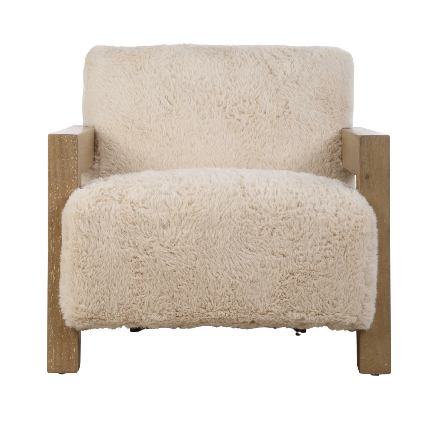 Fauteuil d'appoint en fausse peau de mouton