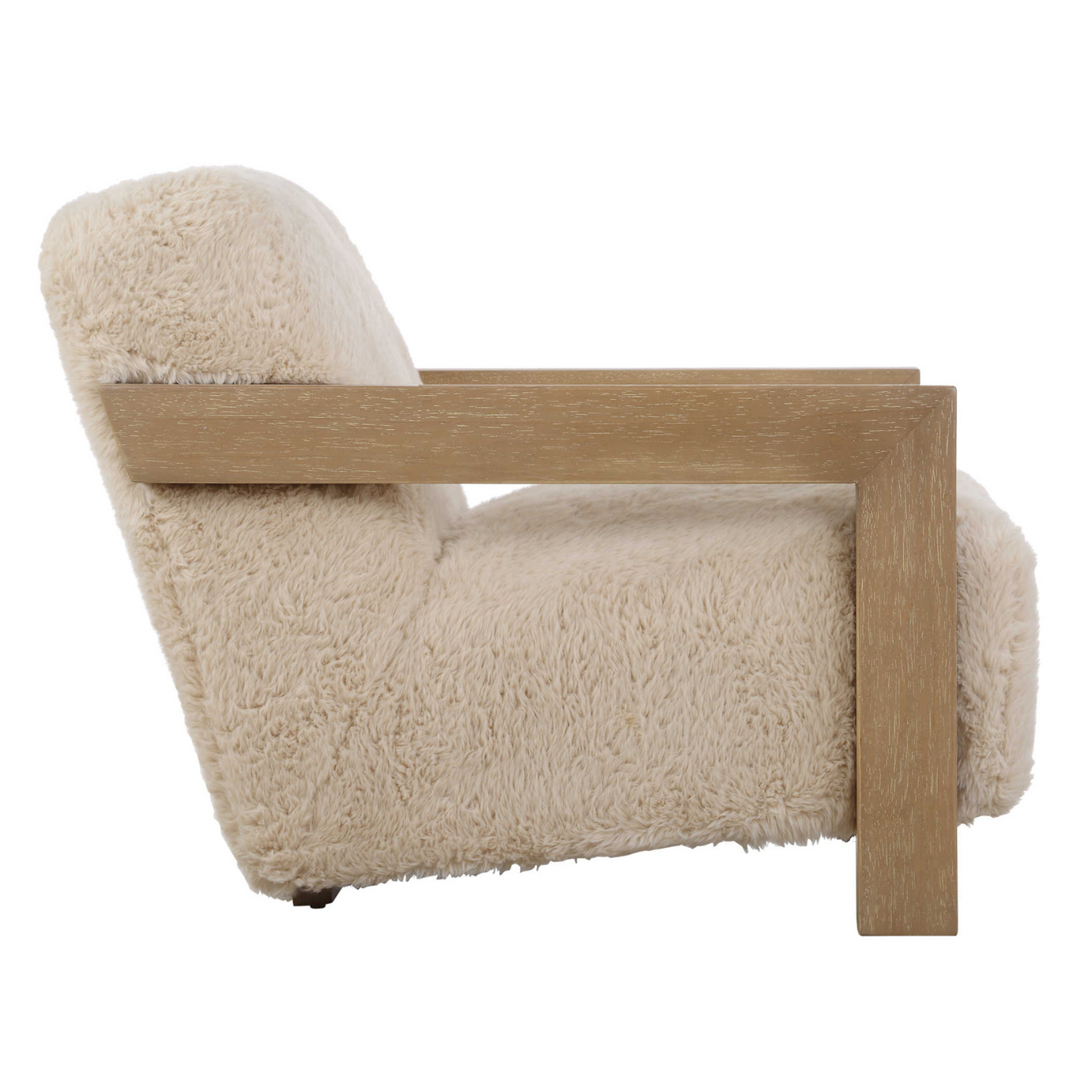 Fauteuil d'appoint en fausse peau de mouton