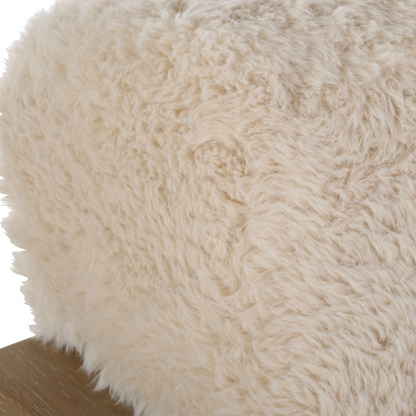 Fauteuil d'appoint en fausse peau de mouton