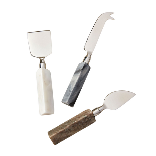 Service à fromage triangulaire en marbre