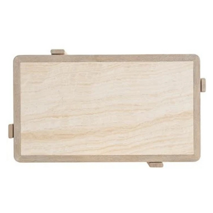 Table basse en bois et pierre