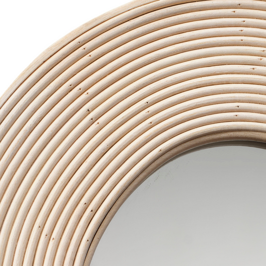 Miroir incurvé en bambou