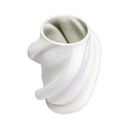 Vase en porcelaine tourbillonnant