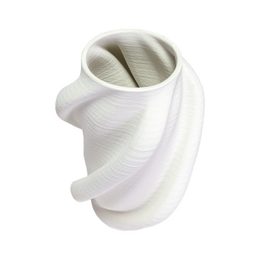 Vase en porcelaine tourbillonnant