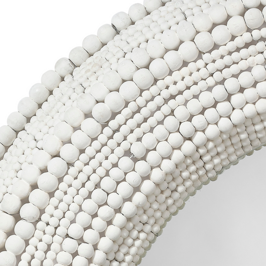 Miroir en perles de bois Strand