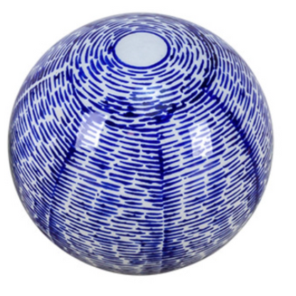 Sphères en céramique ornées