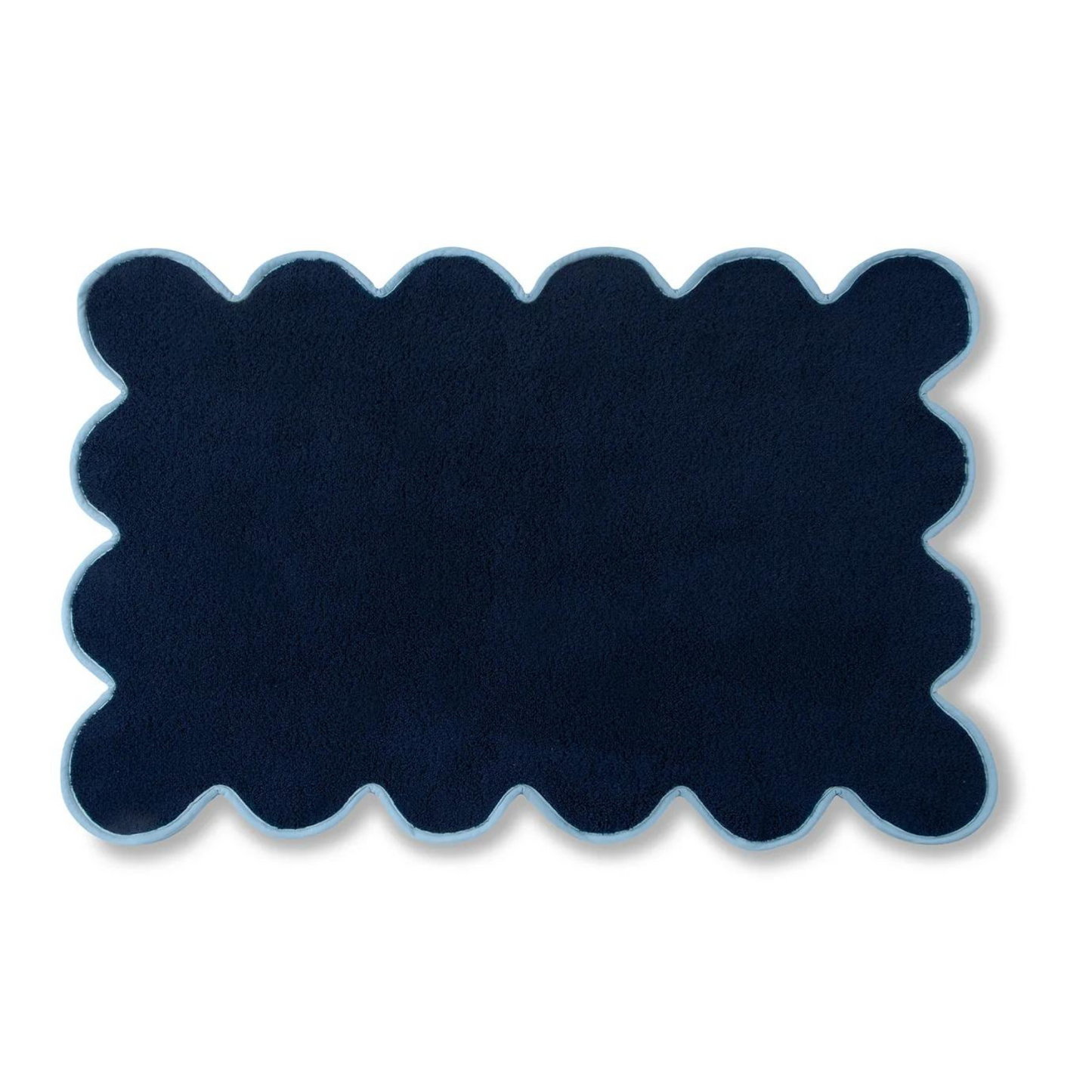 Tapis de bain à motif festonné