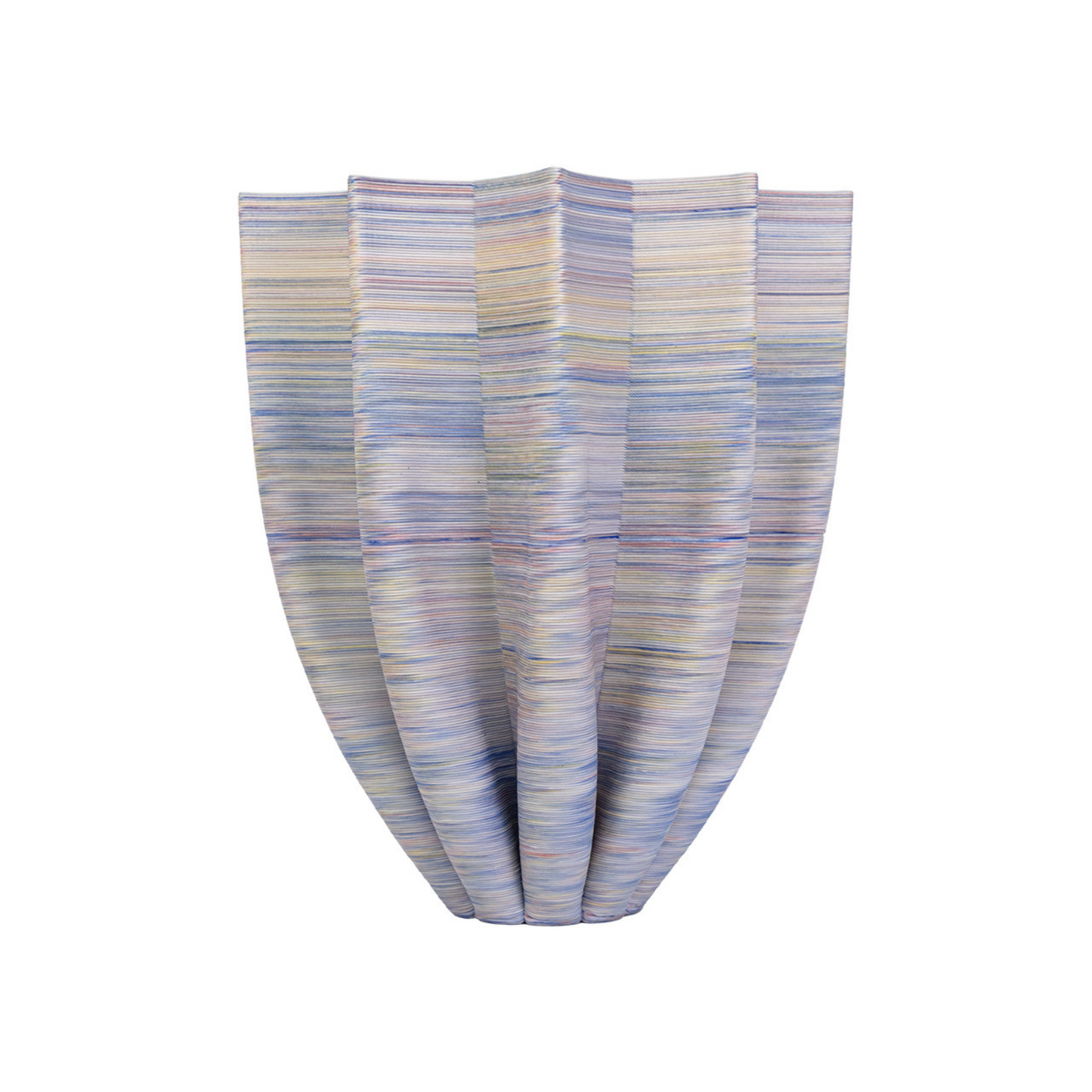 Vase en porcelaine ondulé