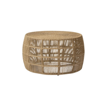 Table basse d'extérieur en faux osier