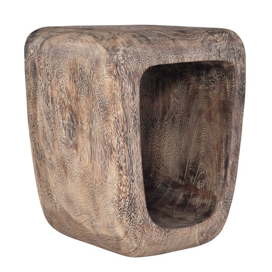 Tabouret d'appoint en bois de suar 