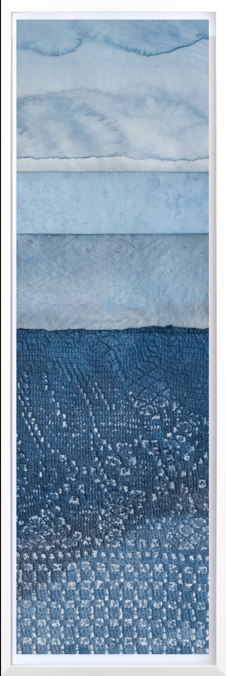 Panneau d'art indigo