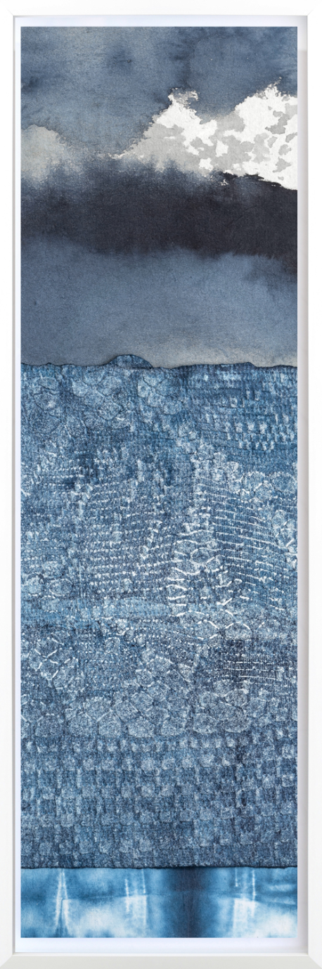 Panneau d'art indigo