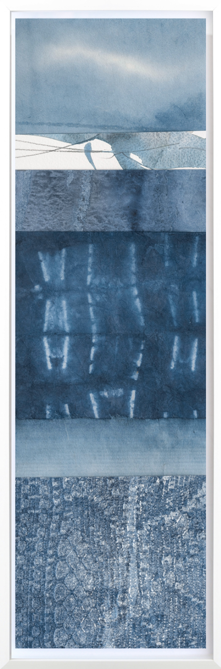 Panneau d'art indigo