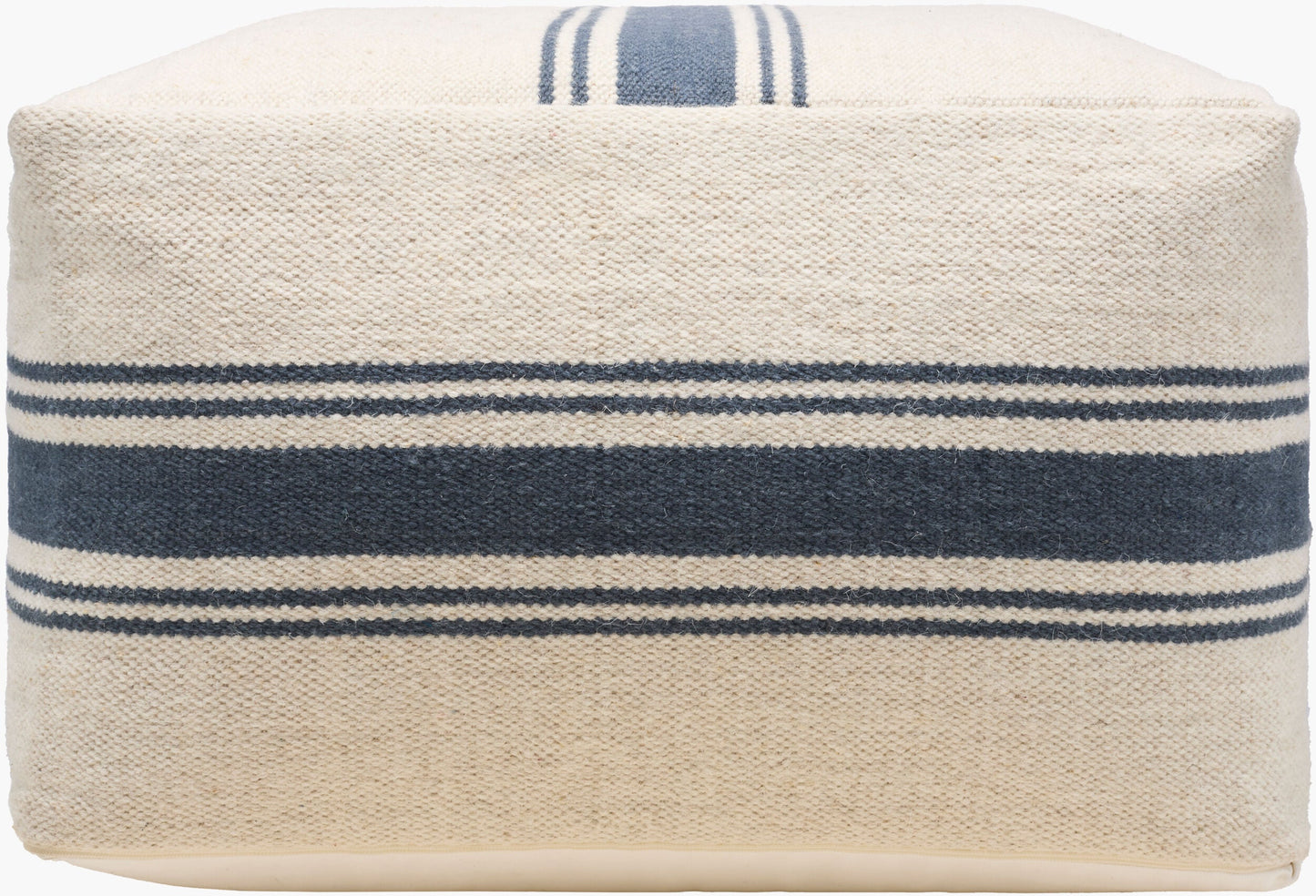 Pouf tissé en laine et coton